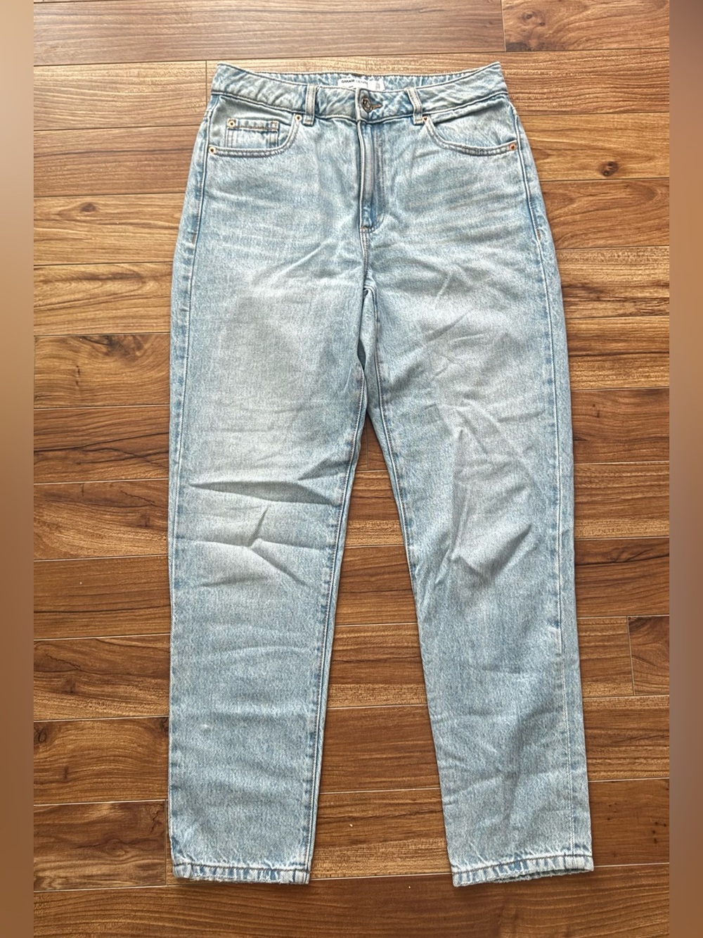 Garage Light Wash Blue High-Rise Straight Jeans
